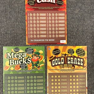 Fake Lottery Tickets (set of 3), Gadgets & fun
