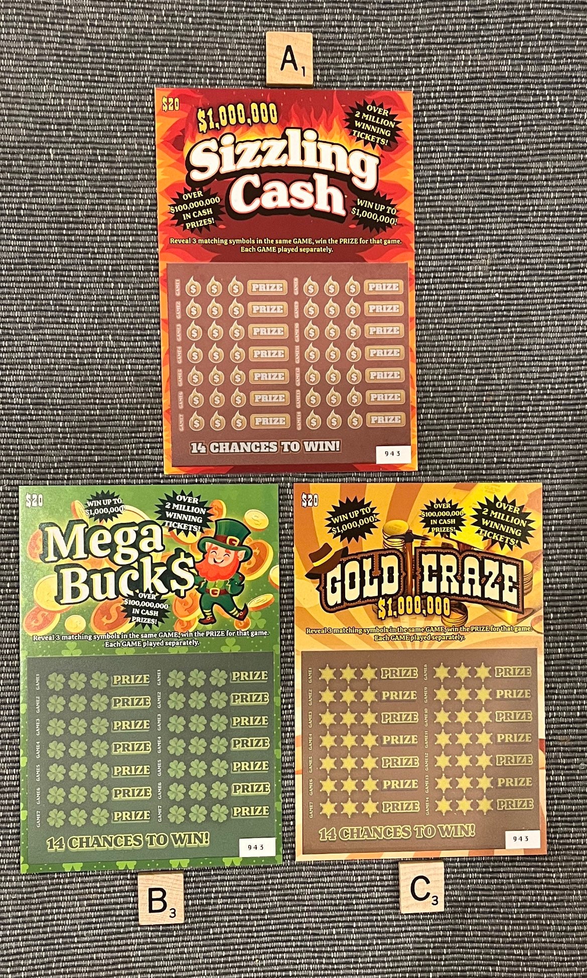 Winning Joke Scratch Card Fake Lottery Ticket Novelty Prank Xmas