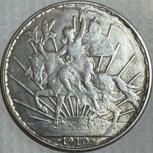 1910 Mexican Un Peso Silvery Coin- VERY RARE- 1 or 2 Coin Deal - Perfect Crafting Item - Free Shipping - See Item Description It Applies !