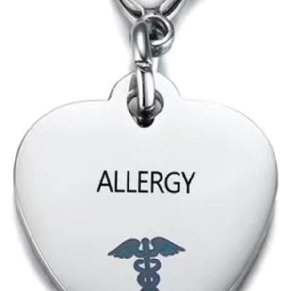 Medical Alert ID Key Ring/Chain - Stainless Steel - Perfect Gift For That Special Friend or Family Member - Clip Anywhere  - Free Shipping