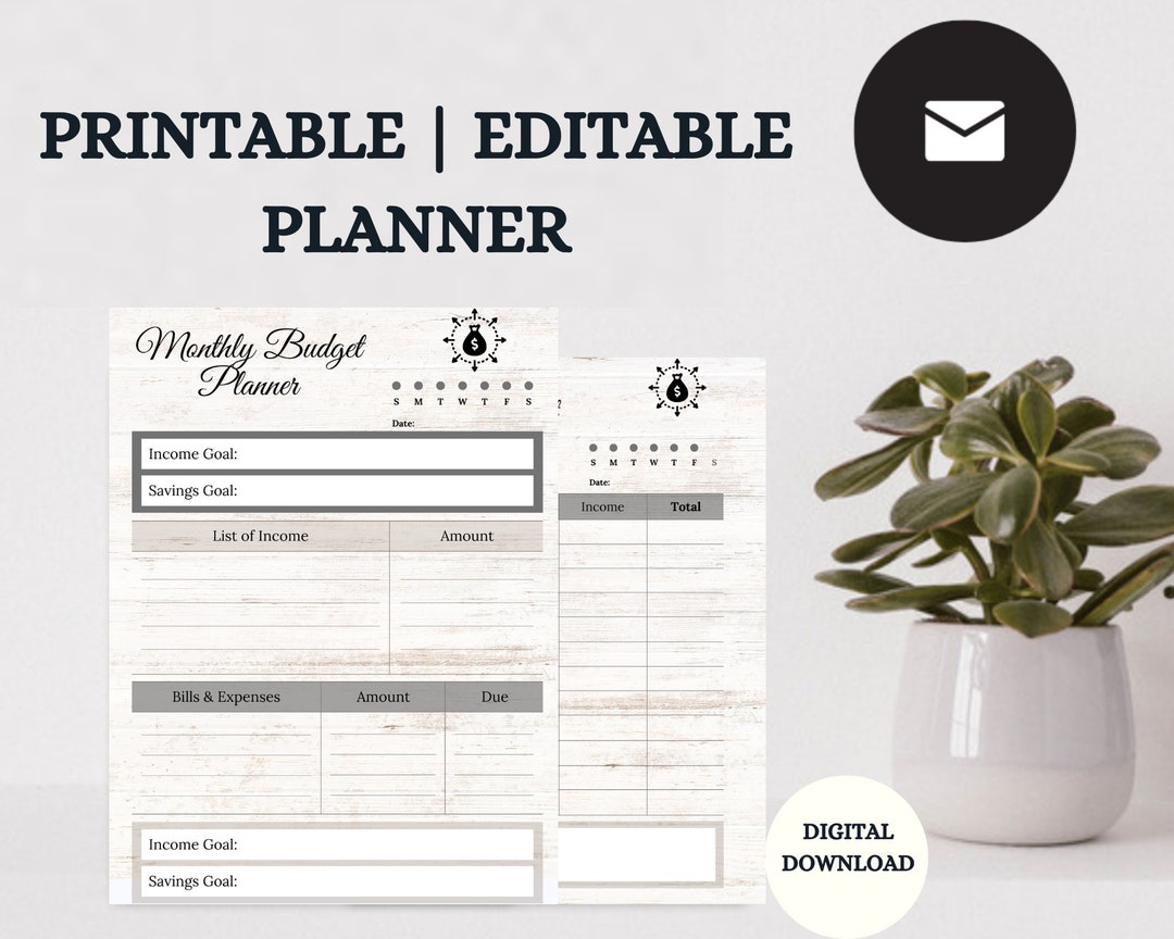 Digital Product Budget Planner Editable Resume Template – Digital ...