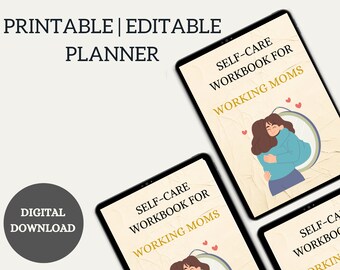 Printable Self-Care Planner – Nourish Your Well-Being with Ease – Daily Journal Habit Tracker