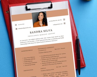 Digital Product Brown Simple Student CV Resume – Editable Resume Template – Digital Download