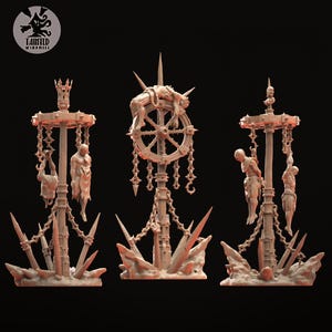 Executed Villagers (set of 3) - Tainted Windmill - Please see item description