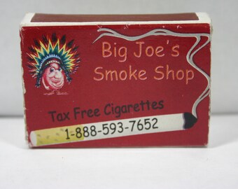 joes tobacco Big Joe's Smoke Shop Match Box / Wood Matches / New York / Collectible  Advertising Ephemera