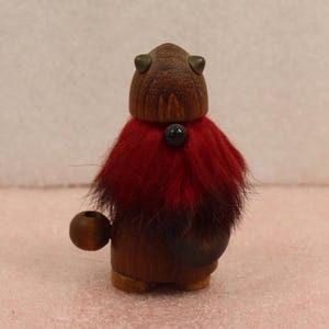 Teak Wood Viking Vintage Figurine / Small Danish Viking Figure