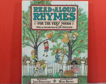 Vintage Children's Book "Read Aloud Rhymes For The Very Young" by Prelutsky / Oversized Book / Kids Poetry