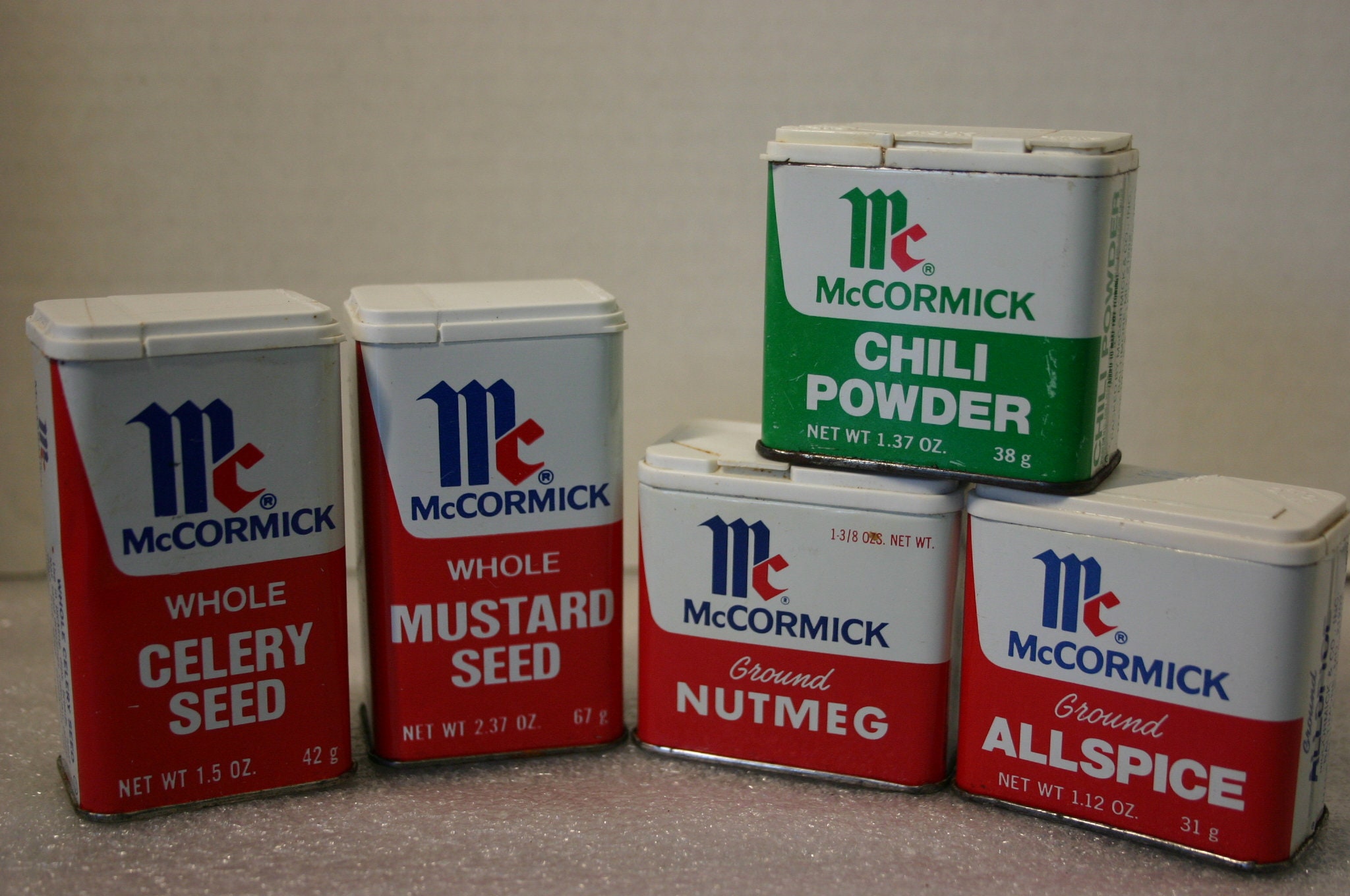 5 Vintage McCormick Spice Tins / Collectible /Kitchen Decor / Etsy