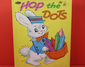 Vintage Whitman 1964 Hop the Dots Coloring Book Activity Book