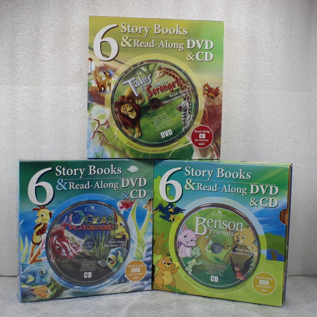 Children's Story Books Read Along DVD and CD Lot of 18 by Creative Kids ...