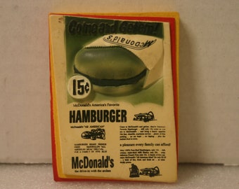 Vintage McDonald's Refrigerator Magnet / McDonald's Collectible / Collectible Advertisement / Rubber Fridge Magnet