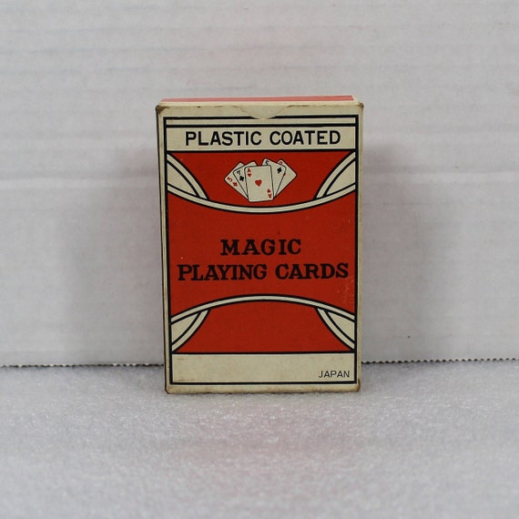 Vintage Plastic Coated Magic Playing Cards Made in Japan / Marked