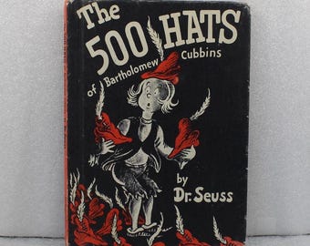 1938 Dr. Seuss The 500 Hats of Bartholomew Cubbins Vintage First Edition Hardcover Collectible Children's Book