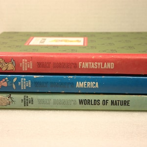 The Wonderful World of Walt Disney Books / Golden Press / America Worlds Of Nature Fantasyland / Vintage Children’s Books / Hardcover|