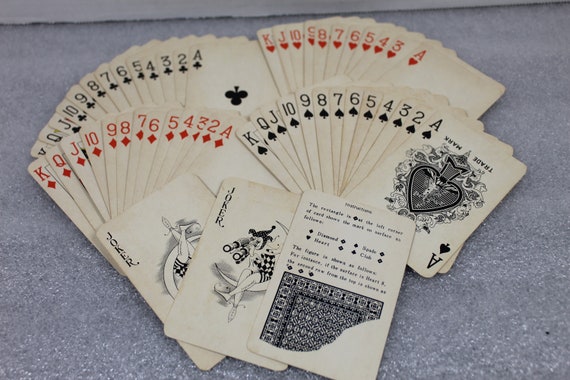 Vintage Plastic Coated Magic Playing Cards Made in Japan / Marked