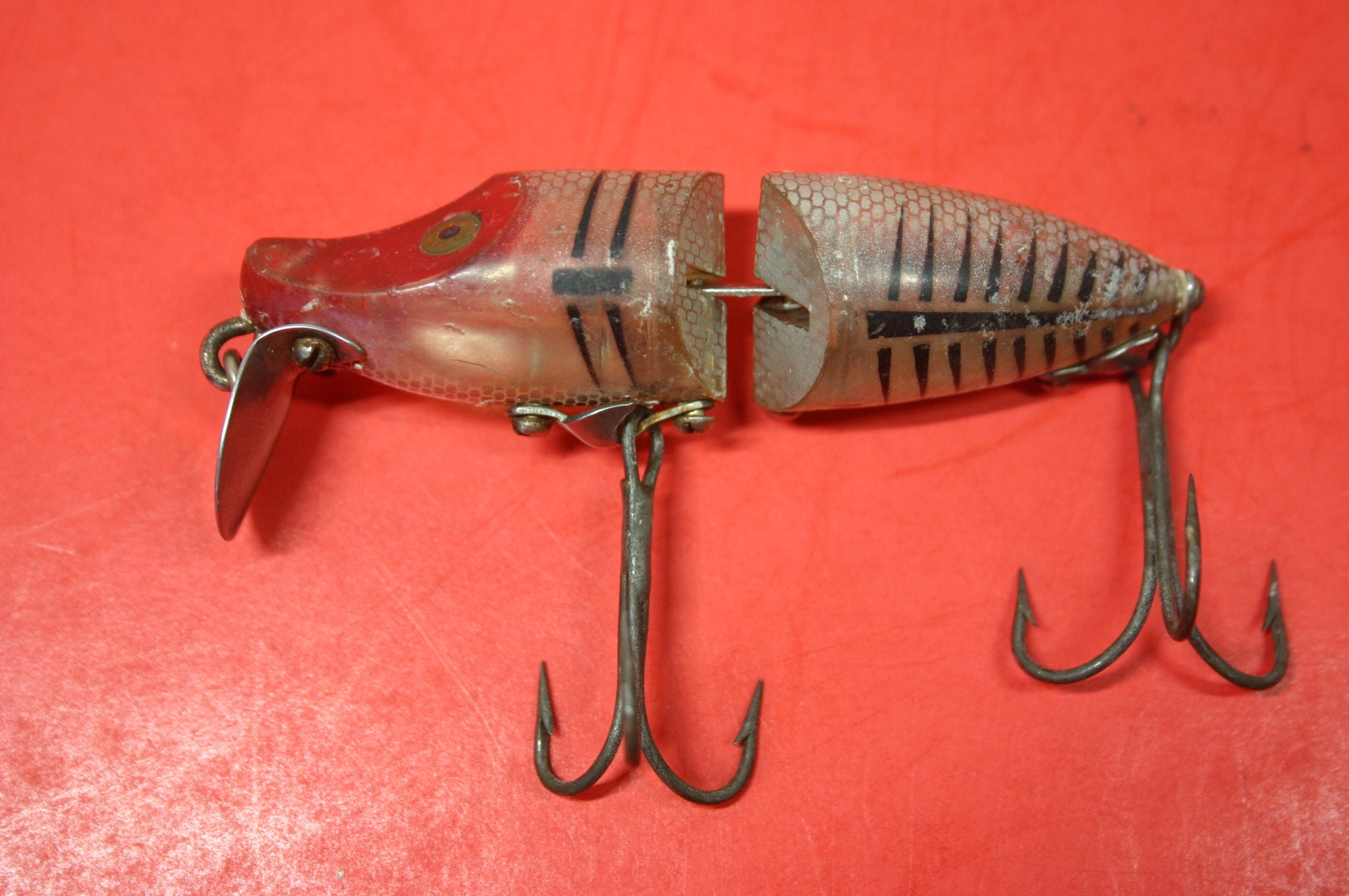 Vintage Heddon River Runt Spook Sinker Floater / Heddon Jointed Fishing Lure