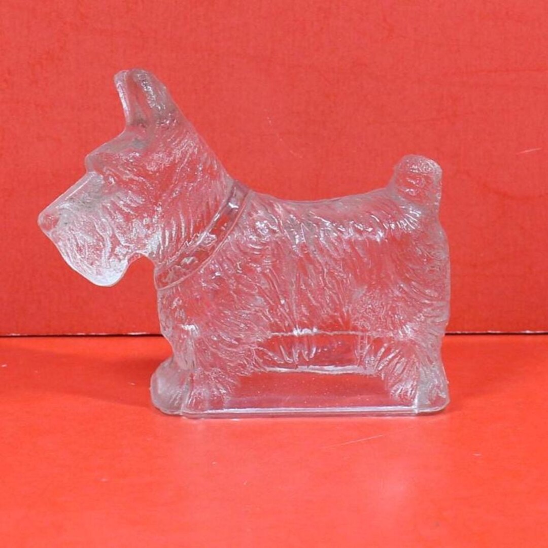 Vintage Scottie Dog Pressed Glass Candy Container / Novelty Item - Etsy