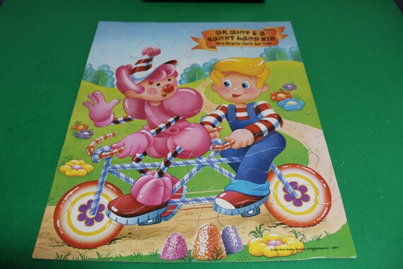 Vintage Candy Land Puzzle Mr. Mint & Candy Land Kid on a