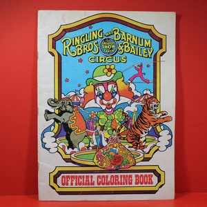 Ringling Brothers Barnum and Bailey Circus Vintage Oversized Official Coloring Book 1979 / Collectible Memorabilia