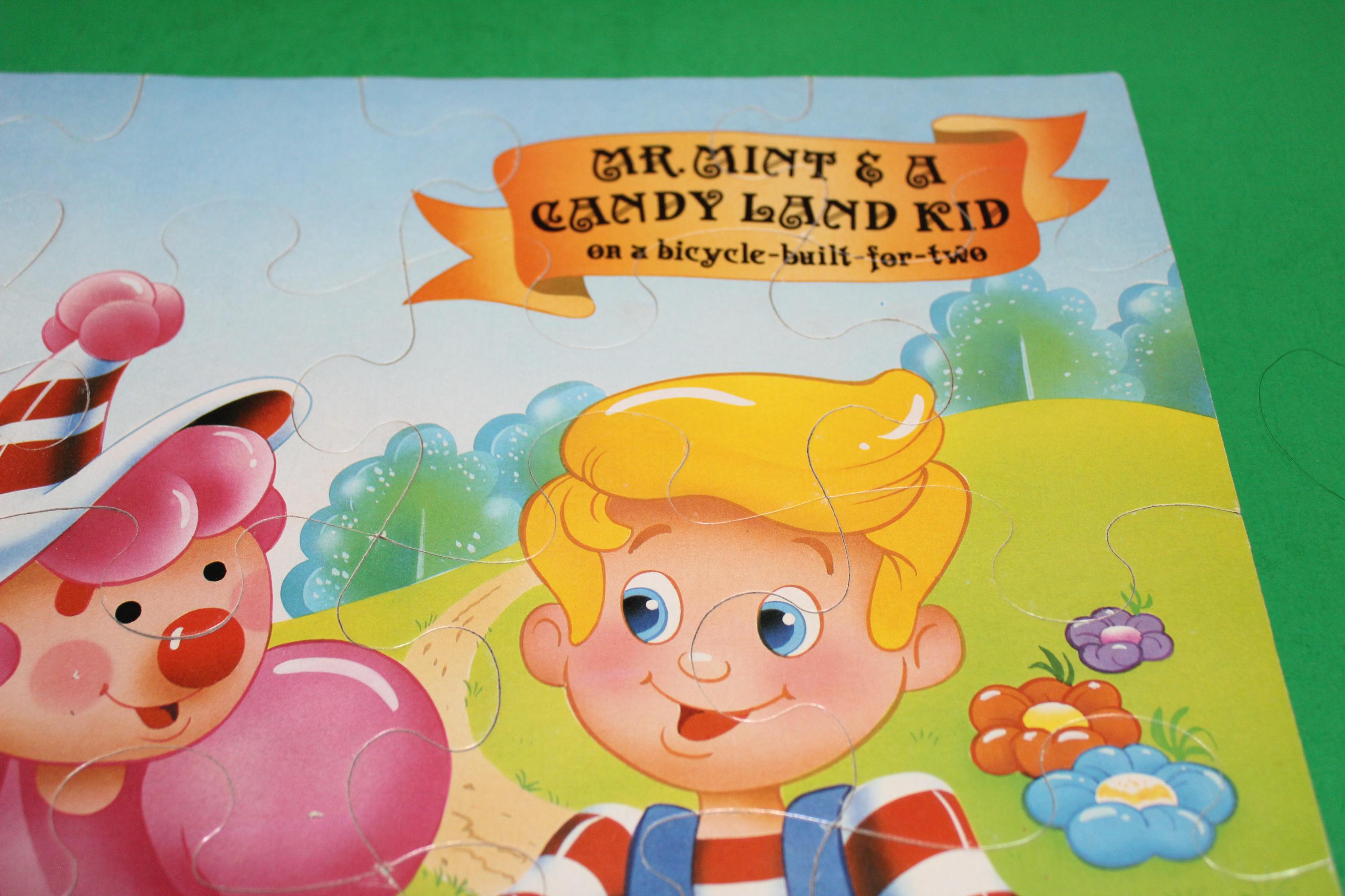 Vintage Candy Land Puzzle Mr. Mint & Candy Land Kid on a