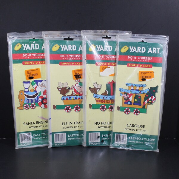 Kit Patron Cerf Ho Ho Express - Découpe Bois Yard Art - Déco Noël 41x35 Cm