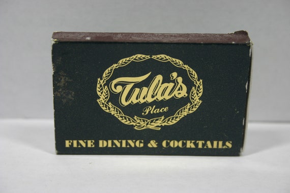 Tula's Place Fine Dining & Cocktails Restaurant Match Box / Wood Matches /  Oneida Mall Rhinelander WI / Collectible Advertising Ephemera 