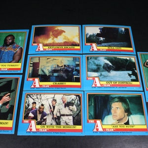 The A Team Trading Cards / Topps Chewing Gum / Collectible TV Memorabilia