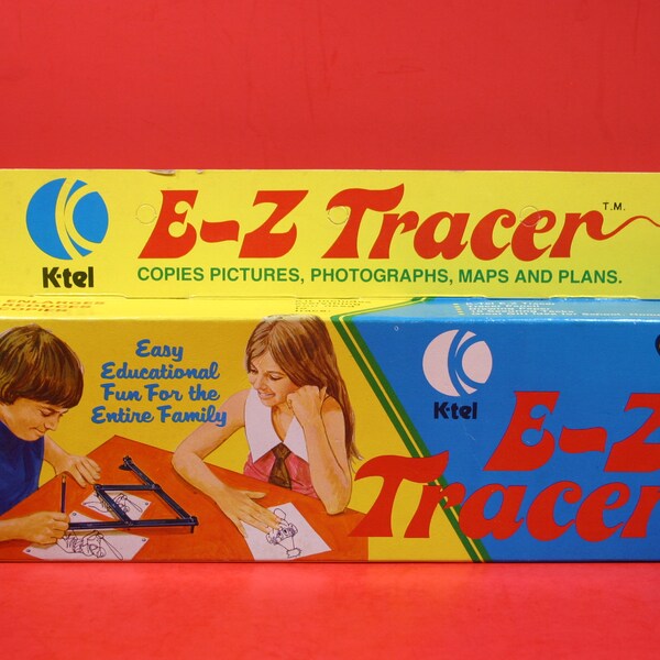 E-Z Tracer by K-Tel Vintage 1974 Pencil Drawing Tracing Copying Kids Arts and Crafts Toy As Seen On TV Drawing Tool