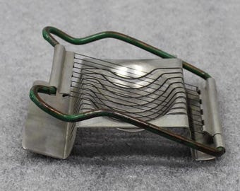 Vintage Egg Slicer Metal with Green Handle