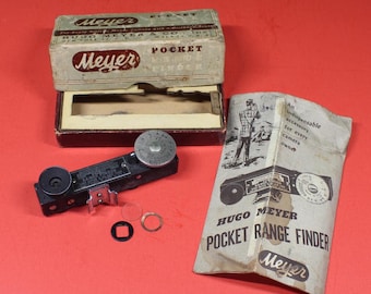 Vintage Hugo Meyer Pocket Range Finder with Original Box / Camera Accessory / Photography