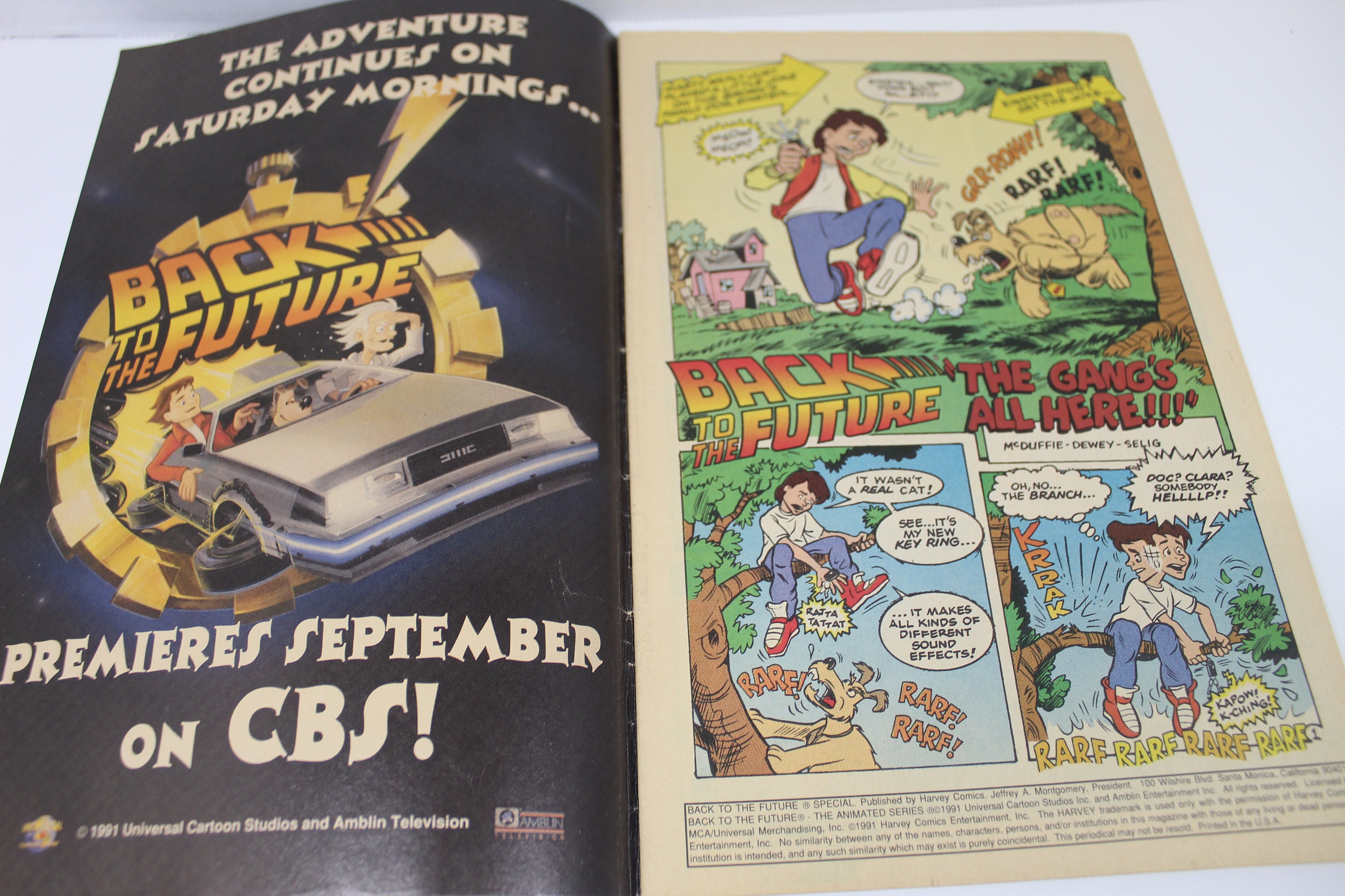 Back to the Future Comic Book Vtg. 1991 / Not for Resale Advertisement