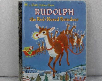 A Little Golden Book "Rudolph The Red Nose Reindeer" Vintage Children's Classic