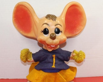Roy Des of Fla coin bank 貯金箱 ビンテージ フィギュア Roy Des of FLA 1970 Red Headed Boy Farmer Mouse Bank Blue