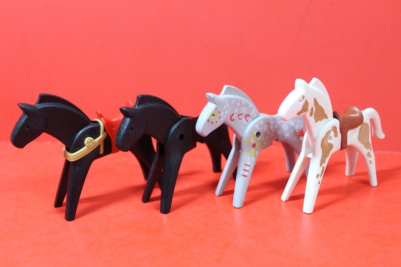 Playmobil Geobra 1974 - Cheval N°5 Avec Selle - Occasion