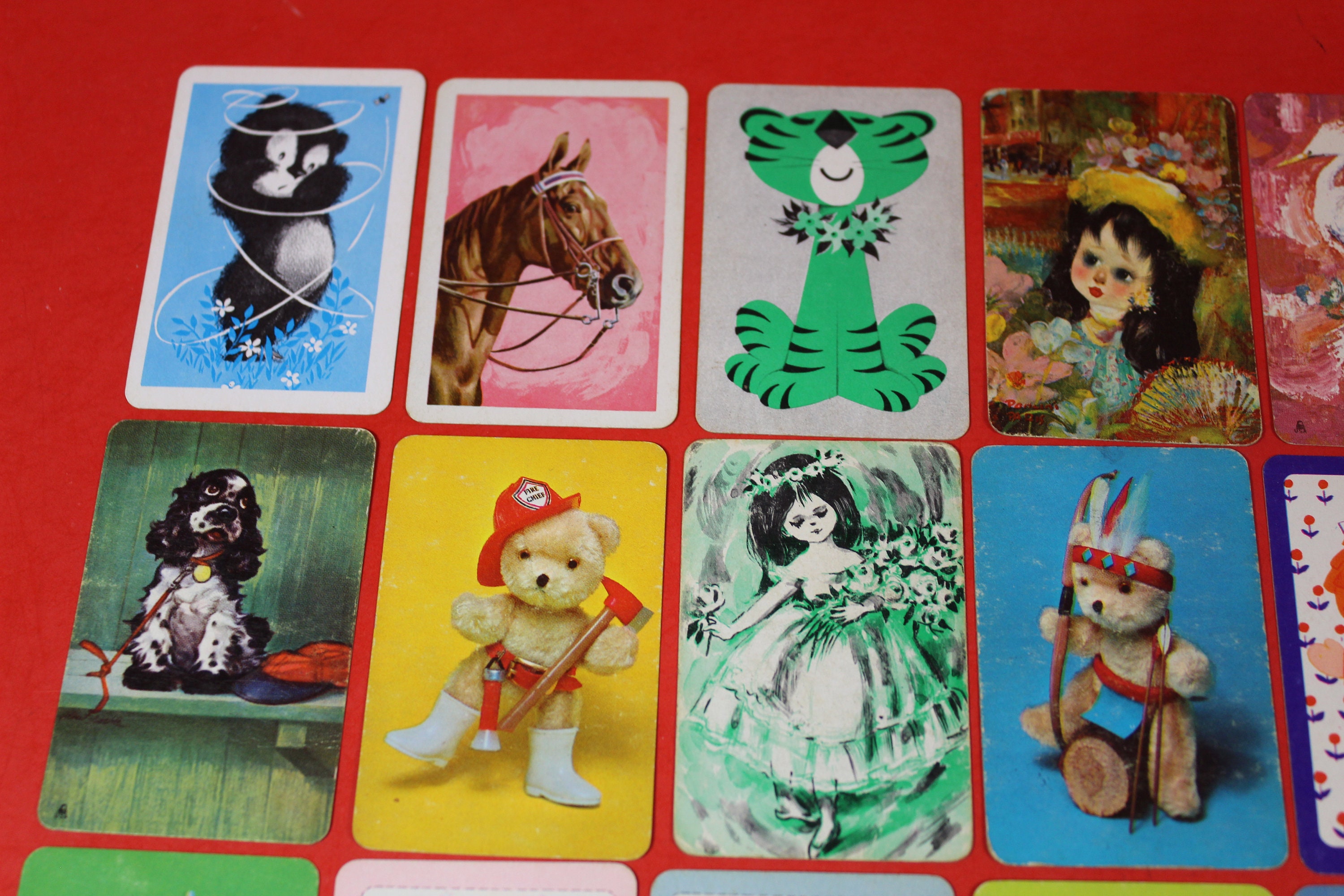 Vintage Swap Cards 21 Assorted Miniature Swap Playing Cards / Etsy