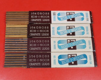 Vintage Koh-I-Noor 1/24 Gross Graphite Leads / Refills / L & C Hardmuth / Drafting Tool / Art