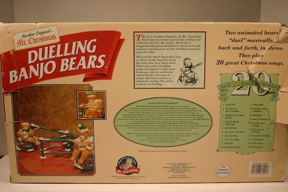 Vintage Mr. Christmas Dueling Banjo Bears Holiday Jamboree