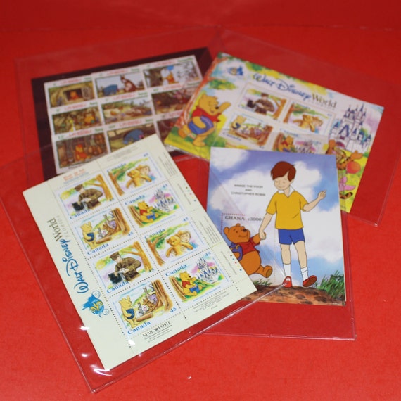 Vintage Disney Winnie the Pooh Postage Stamps With COA