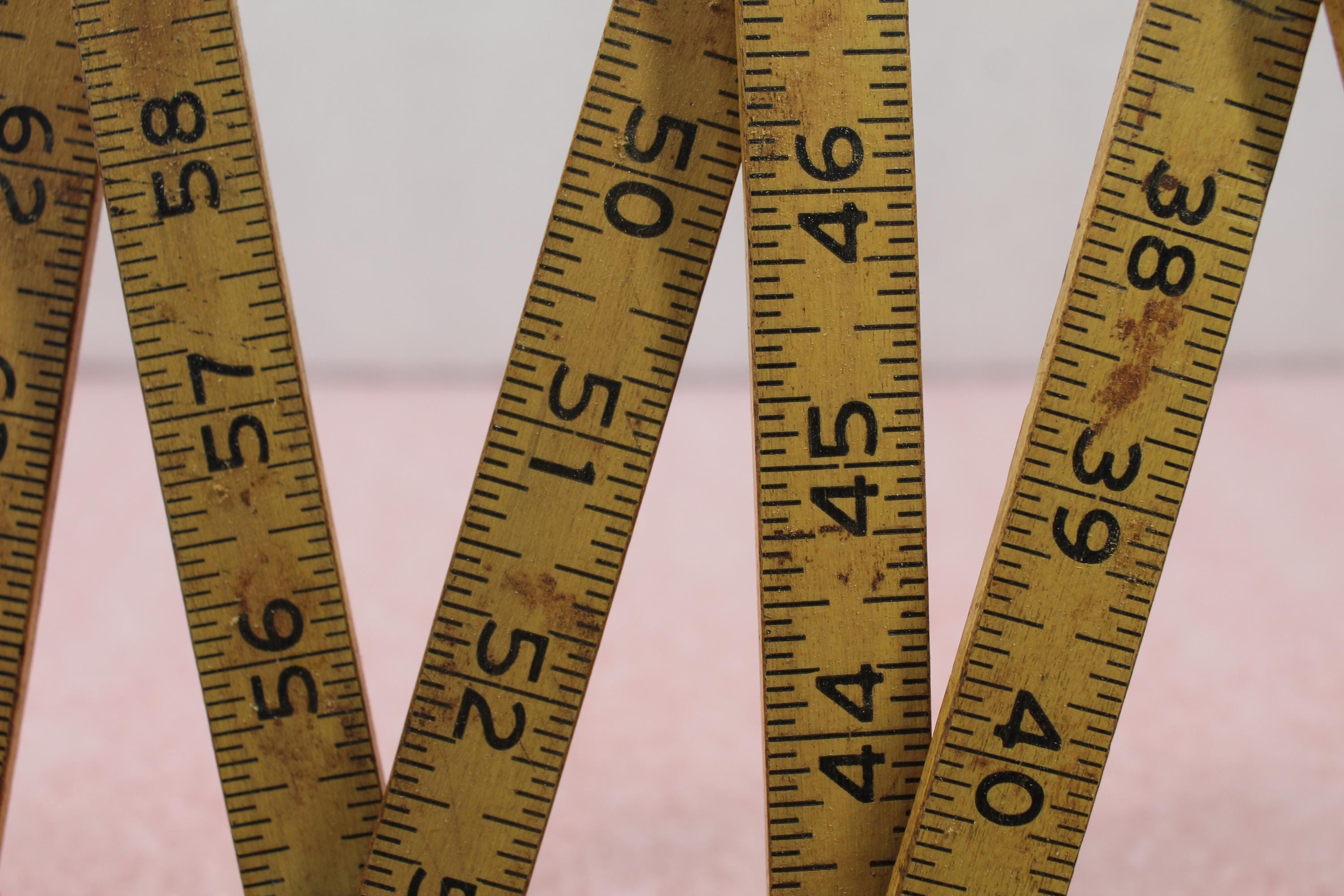 End Up Ruler Vintage Lufkin Red End Folding Ruler / Zigzag Ruler / Brick Mason's ...