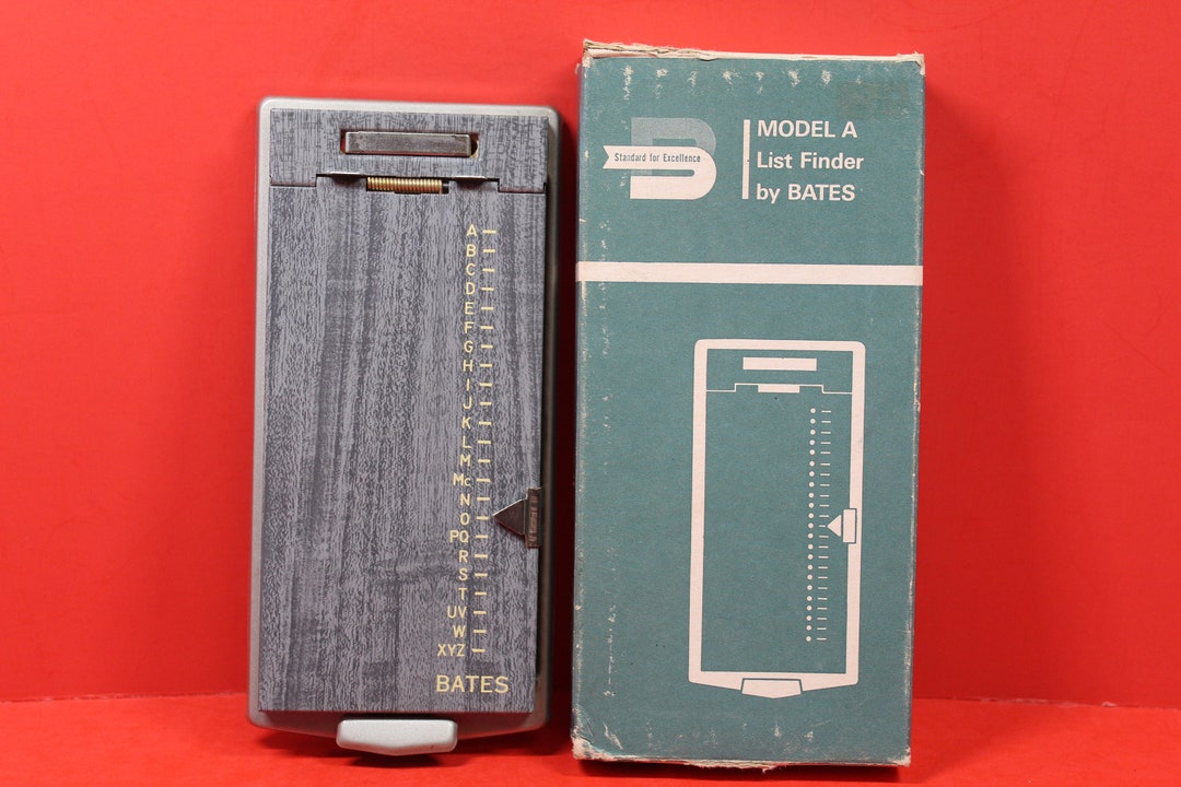 Vintage Bates List Finder Model A in Original Box / New Old Stock