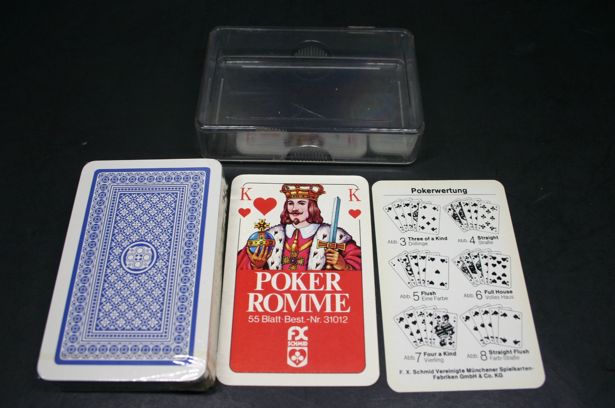 Poker Romme FX SCHMID BLATT Vintage Playing Cards / Sealed Deck
