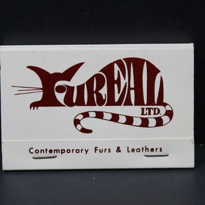 Vintage Matchbook FUREAL LTD. Contemporary Furs & Leathers Advertising / Extra Large / Oversized 40 Sticks - Unstruck / Collectible