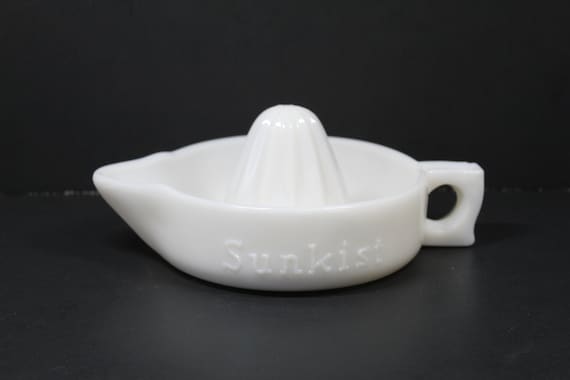 Large milk glass Sunkist Reamer Large milk glass Sunkist Reamer