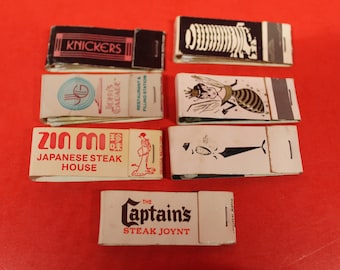 Vintage Matchbook Mini's Lot Of 7 / Matches / Collectible Advertising Ephemera