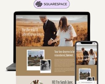 Photography Website Template | Squarespace 7.1 Portfolio & Services Design for Photographers
