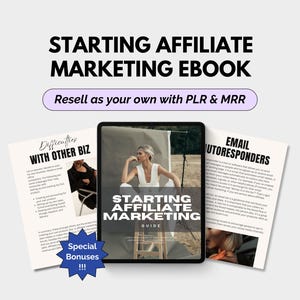 Affiliate Marketing eBook PLR & MRR | Master Resell Rights | Passive Income Guide | Make Money Online | Aesthetic eBook Template
