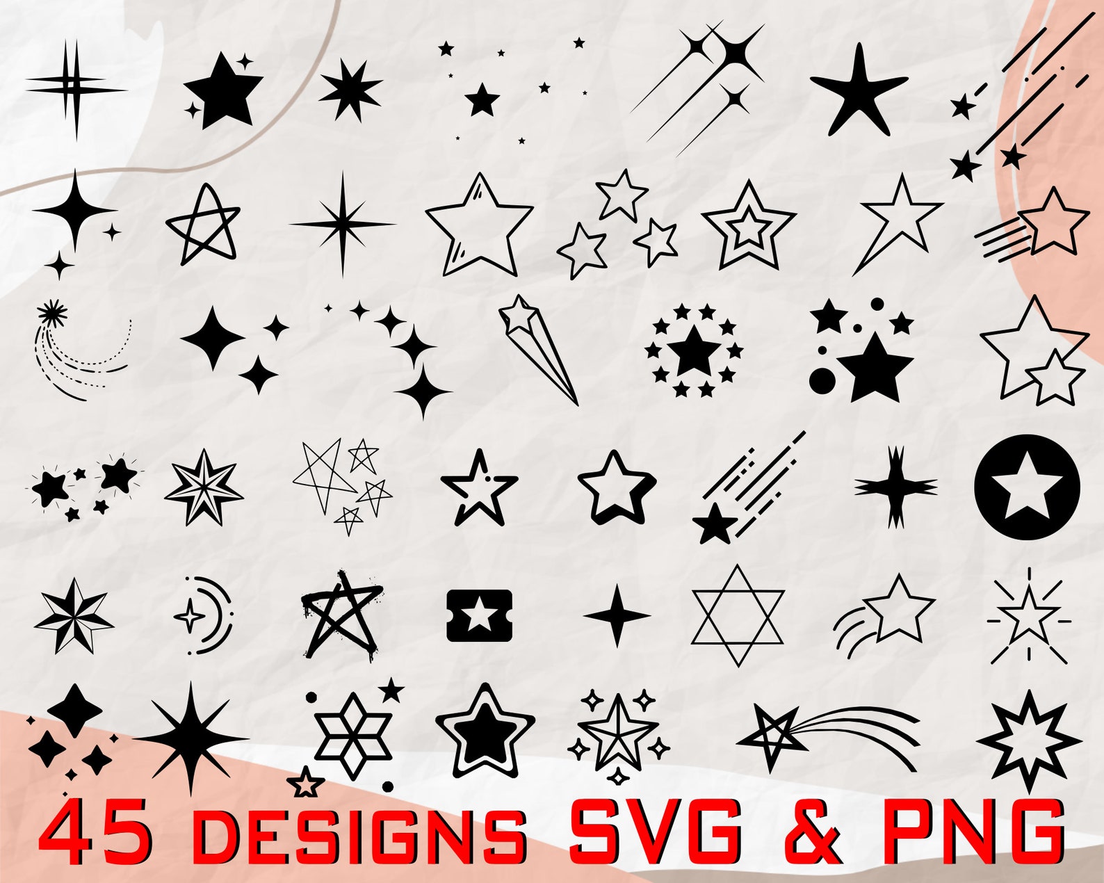 Sparkles SVG PNG Stars Svg Png Star 300dpi. - Etsy