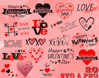 Valentine's Day SVG Bundle | Love Clipart (Digital Download)
