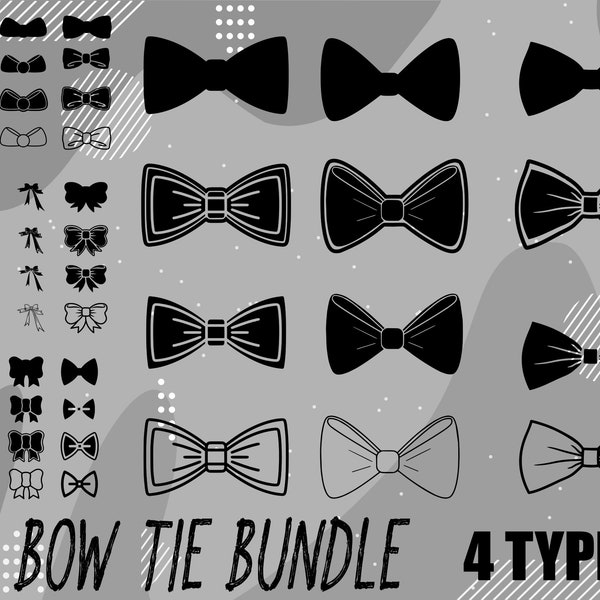 Bow Tie SVG | Bow Ties Cut File,  Ribbon Tie, Bow Tie Bundle SVG file PNG ..