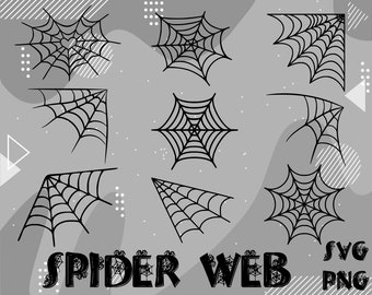 Spider Web SVG File, Halloween SVG, Digital Download  (svg & png)...